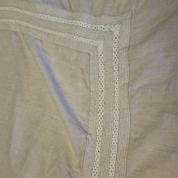 Hotel Collection Madison Hemstitch Linen Duvet Cover FULL / QUEEN - Picture 11 of 13